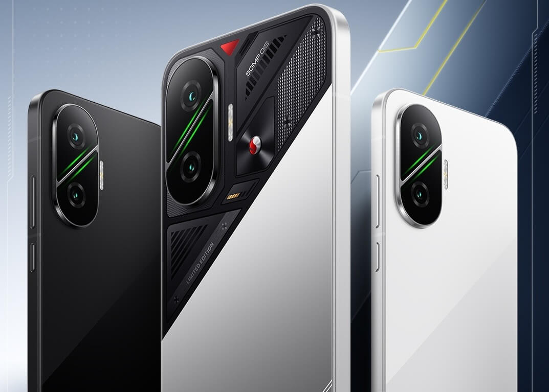 POCO F7: стильный дизайн и яркий экран. В продаже будет три версии: белая, черная и лимитированная двухцветная «геймерская». POCO F7: стильный дизайн и яркий экран. В продаже будет три версии: белая, черная и лимитированная двухцветная «геймерская». Фото.