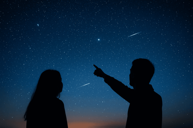 Как отличить спутник от самолёта в ночном небе: 3 простых признака. Фото.