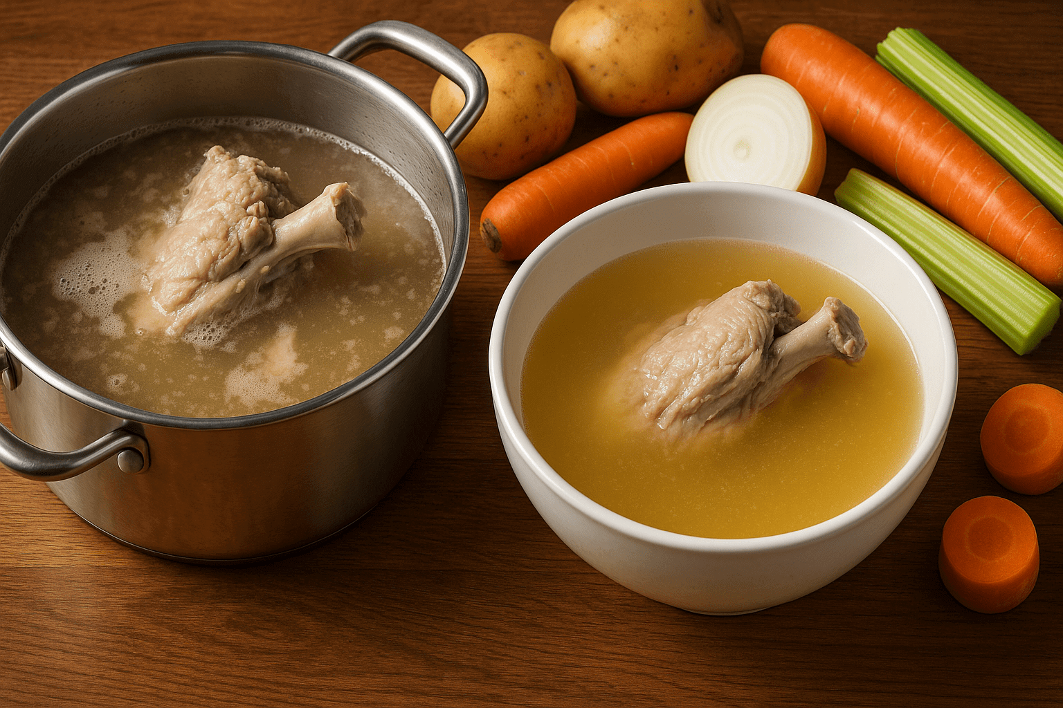 Чем второй бульон лучше первого — и для здоровья, и для вкуса. Сливать первый бульон — это способ получить более чистый, вкусный и полезный суп. Потратите пару минут — а выиграете в качестве. Фото.