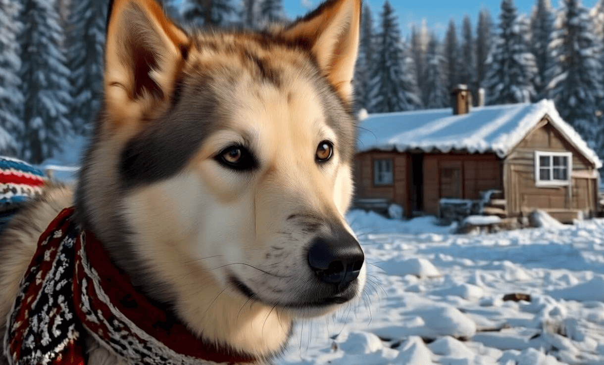 Не все собаки могут жить в условиях крайнего севера. Фото.