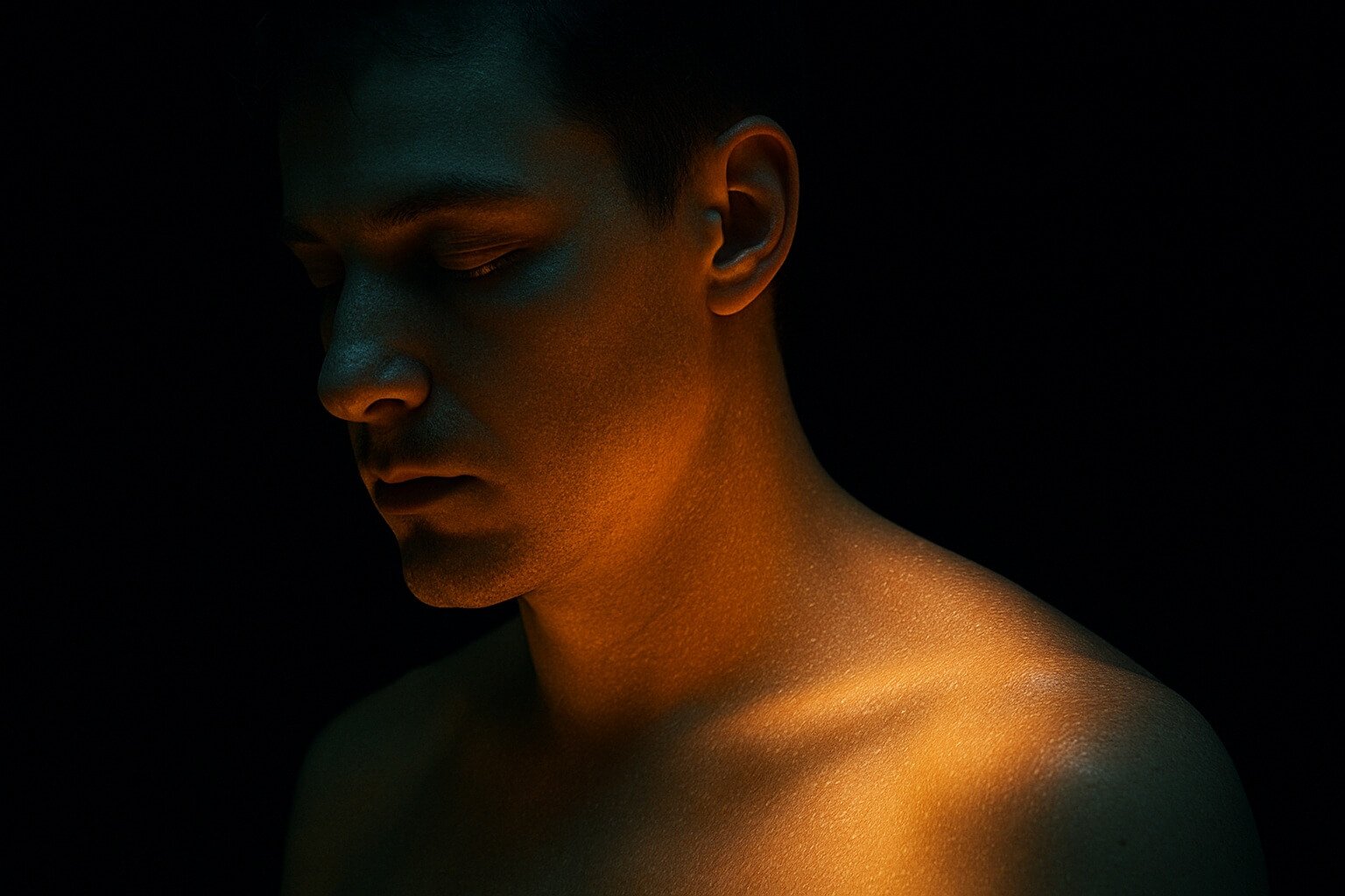 Кожа светится — она излучает биофотоны, хотя это свечение в тысячу раз слабее порога человеческого зрения. Фото.