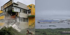 Землетрясение на Камчатке в 2025 году: разрушен детский сад, а китов выбросило на берег. Фото.