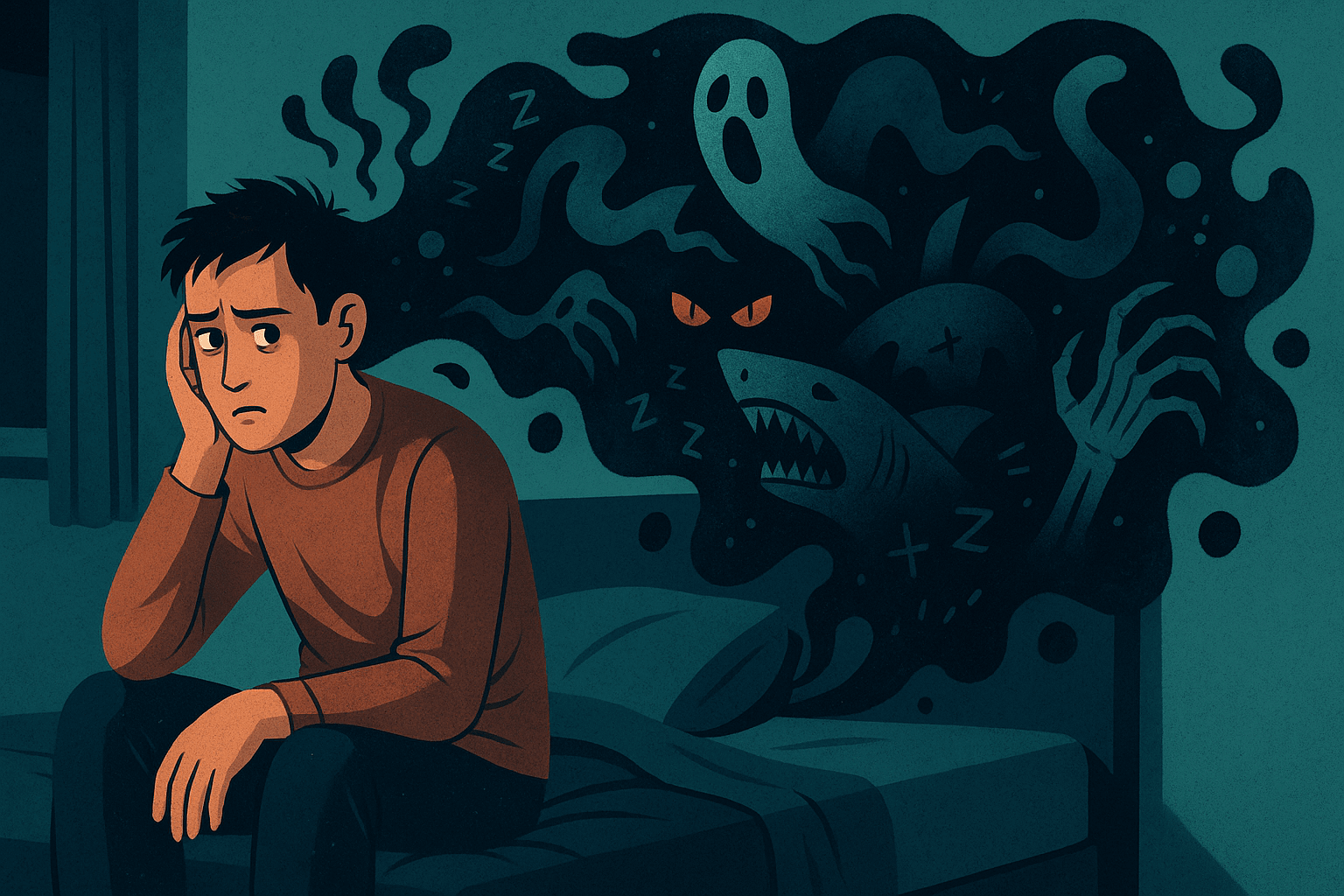 Как перестать видеть кошмары и высыпаться. Частые кошмары — тревожный признак. Фото.