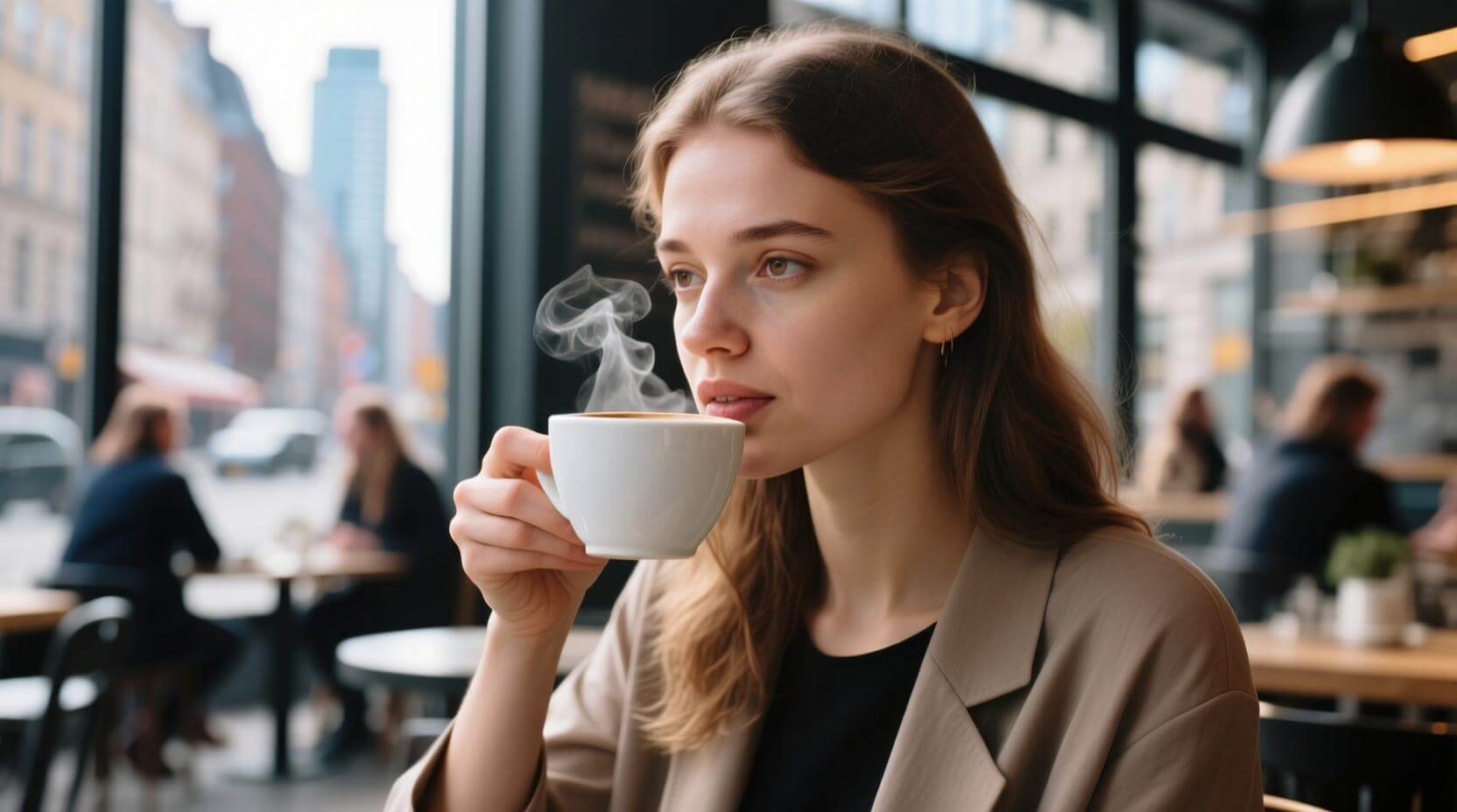 Какая температура считается безопасной? Горячие напитки нужно пить маленькими глотками. Фото.