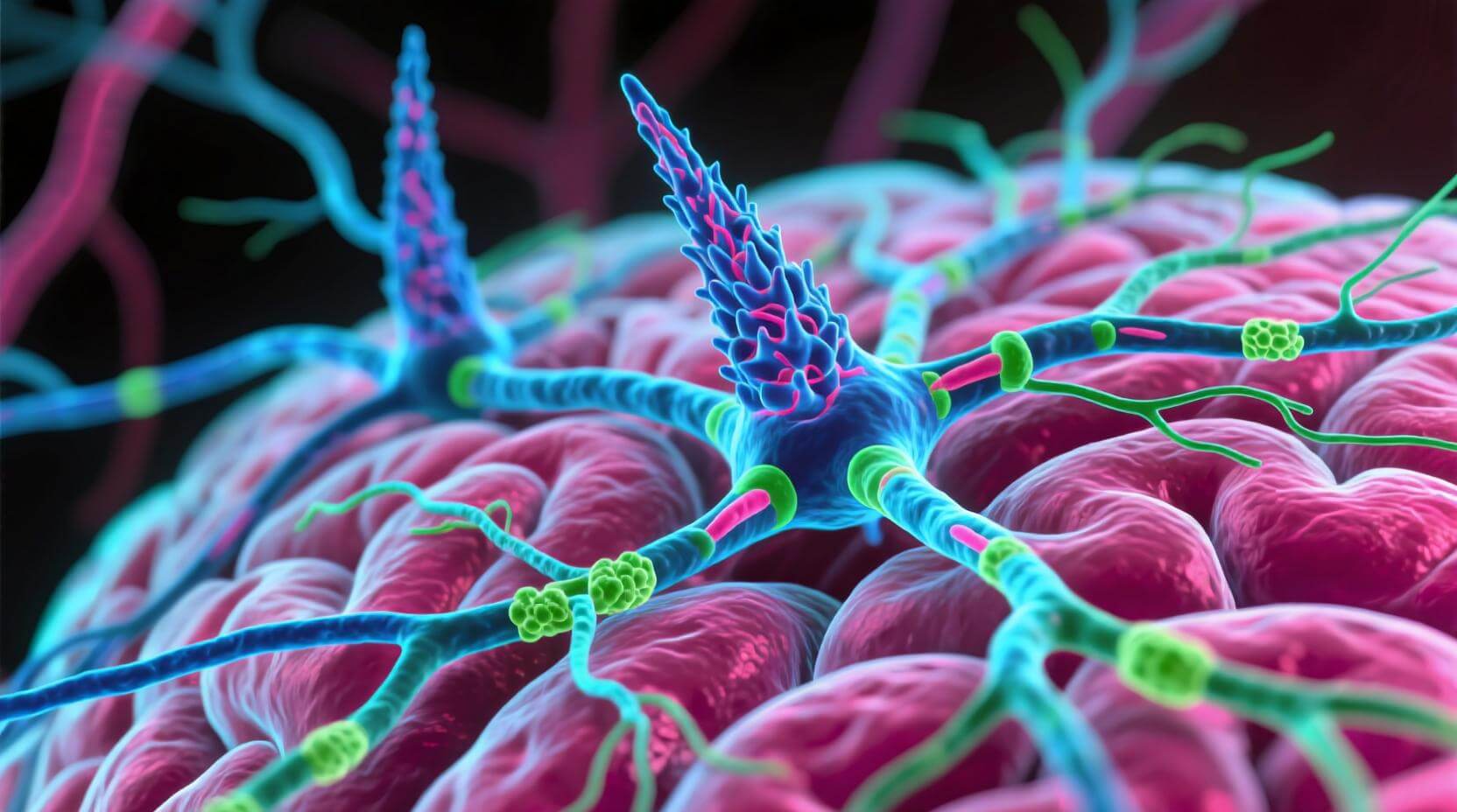 Что происходит в мозге мышей с человеческим CLOCK. Нейроны мозга мышей с человеческими генами стали более совершенными. Фото.