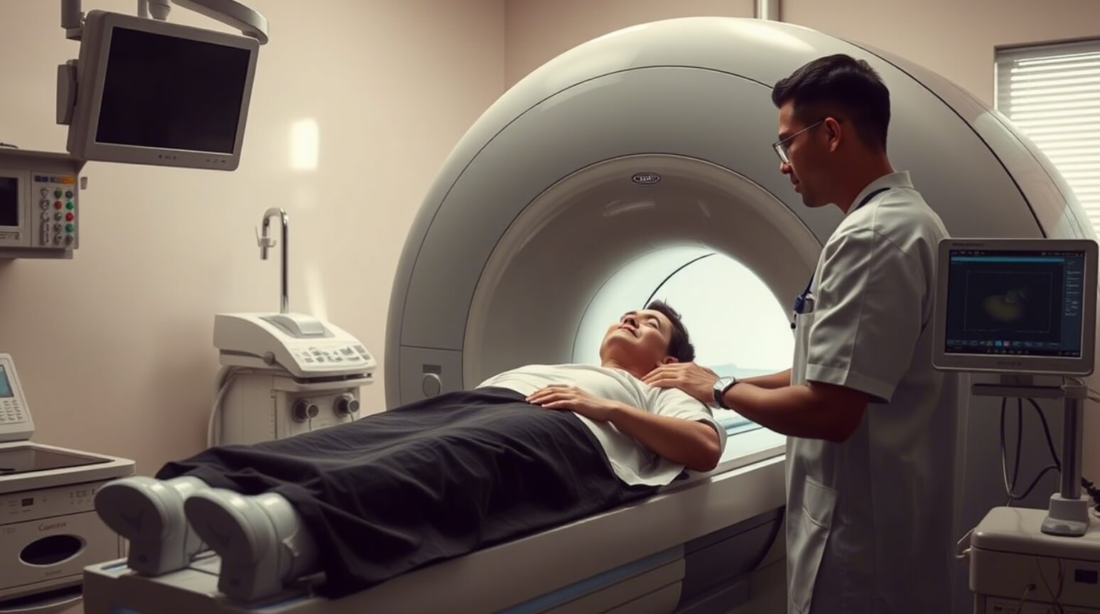 Что видит МРТ-сканер. Для людей с клаустрофобией существуют открытые аппараты МРТ. Фото.