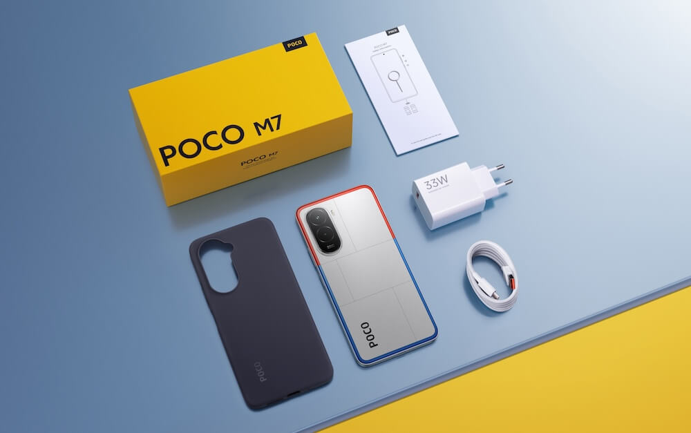 Характеристики POCO M7. Комплект поставки обещает быть шикарным. Фото.