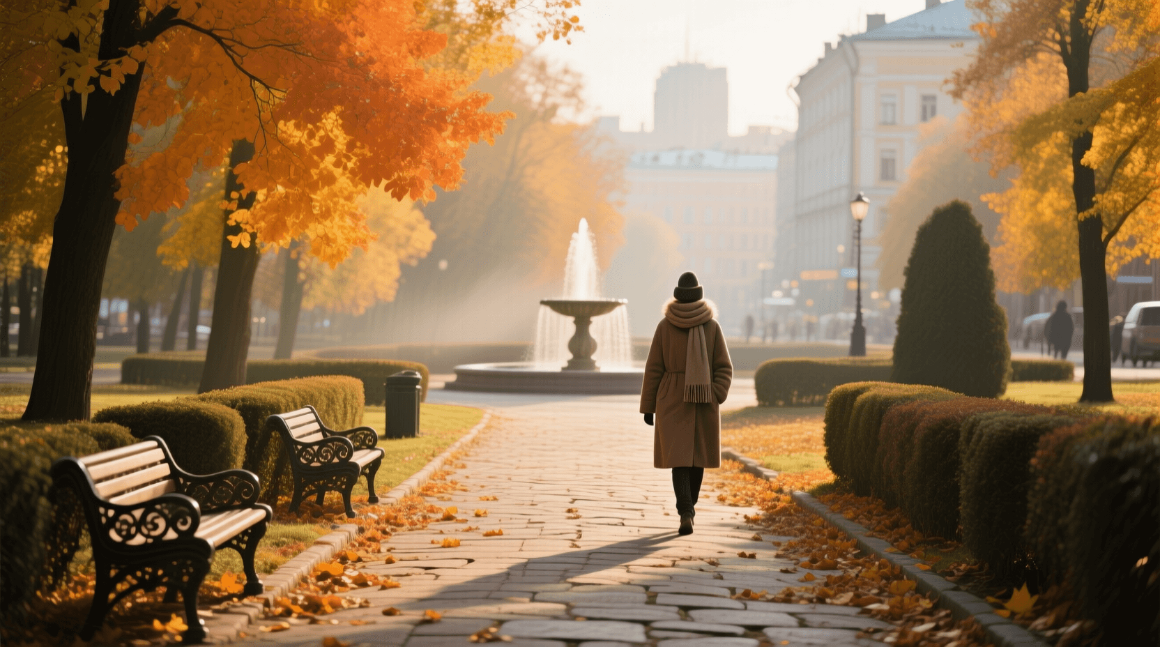 Расслабиться мозгу помогут прогулки в парке. Фото.