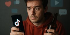 Почему смотреть TikTok в пять раз опаснее, чем пить алкоголь. Фото.