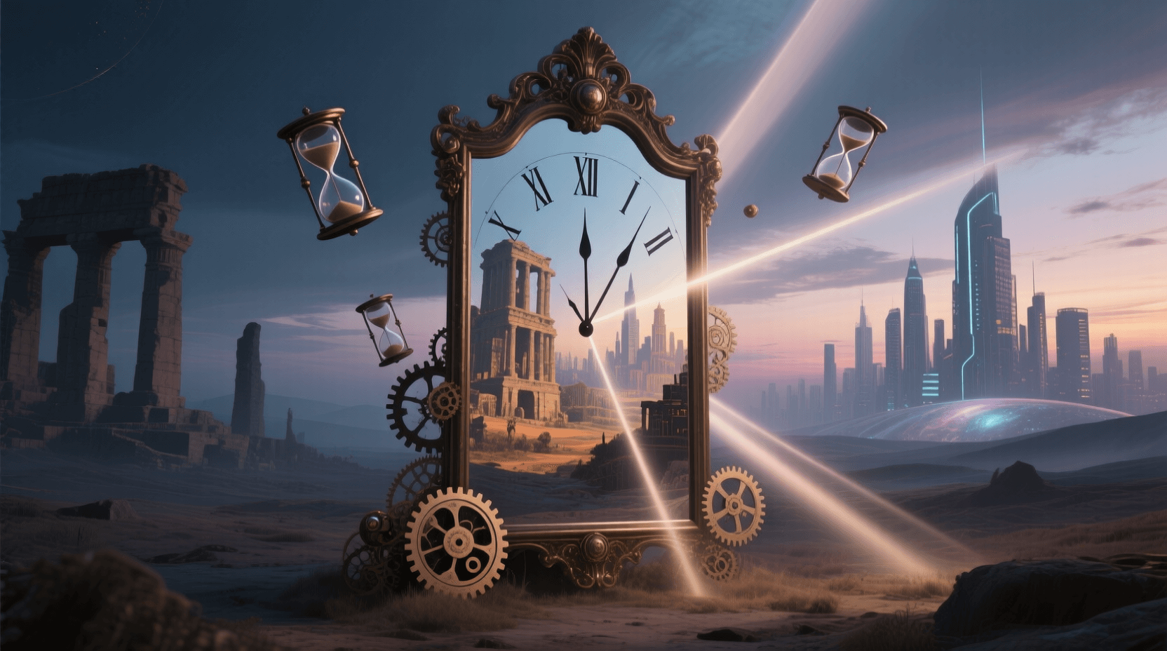 Ученые подтвердили существование временных зеркал. Фото.