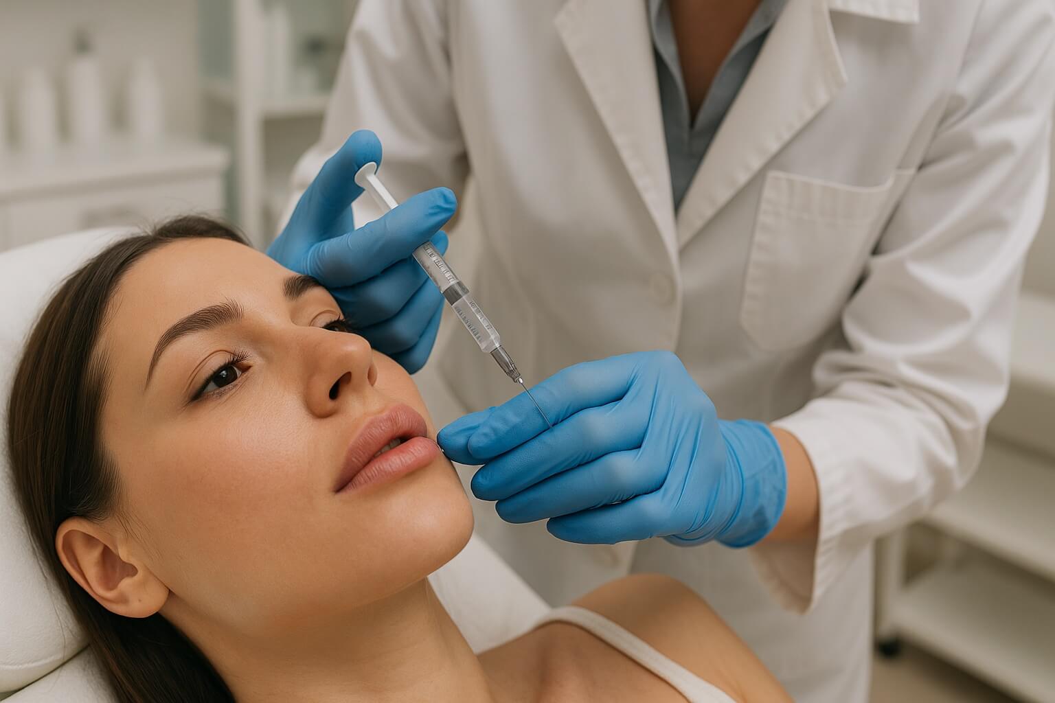 Контурная пластика — это косметологическая процедура, при которой с помощью инъекций филлеров корректируют форму лица или губ, добавляют объем и устраняют асимметрию. Фото.