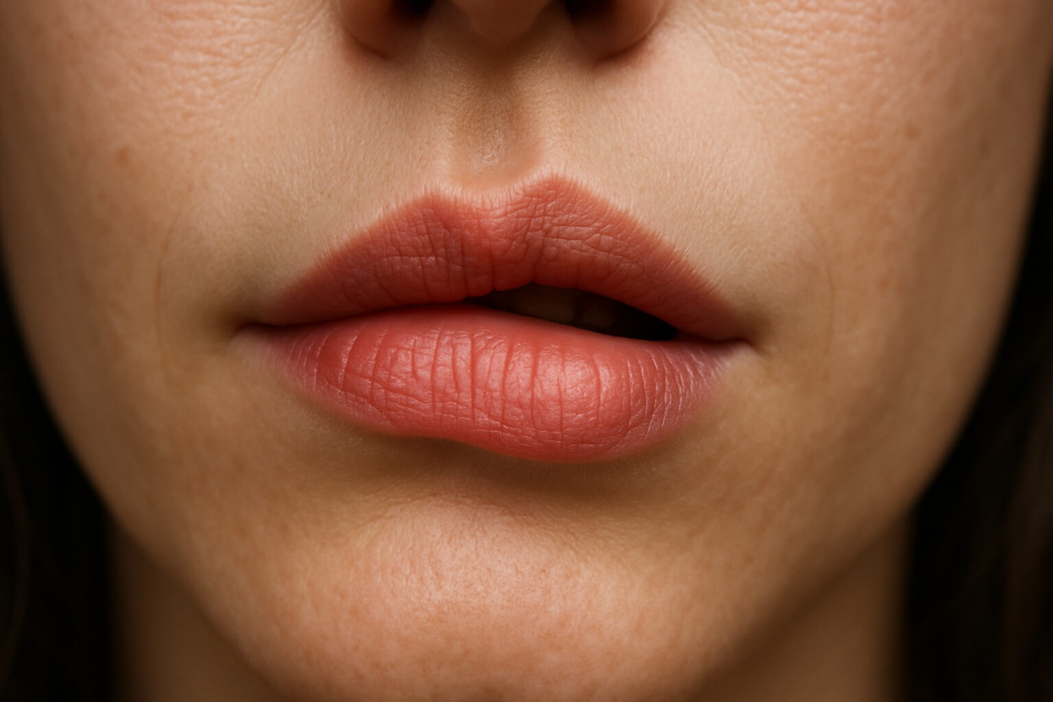 После процедуры у многих женщин наблюдается асимметрия губ. Фото.