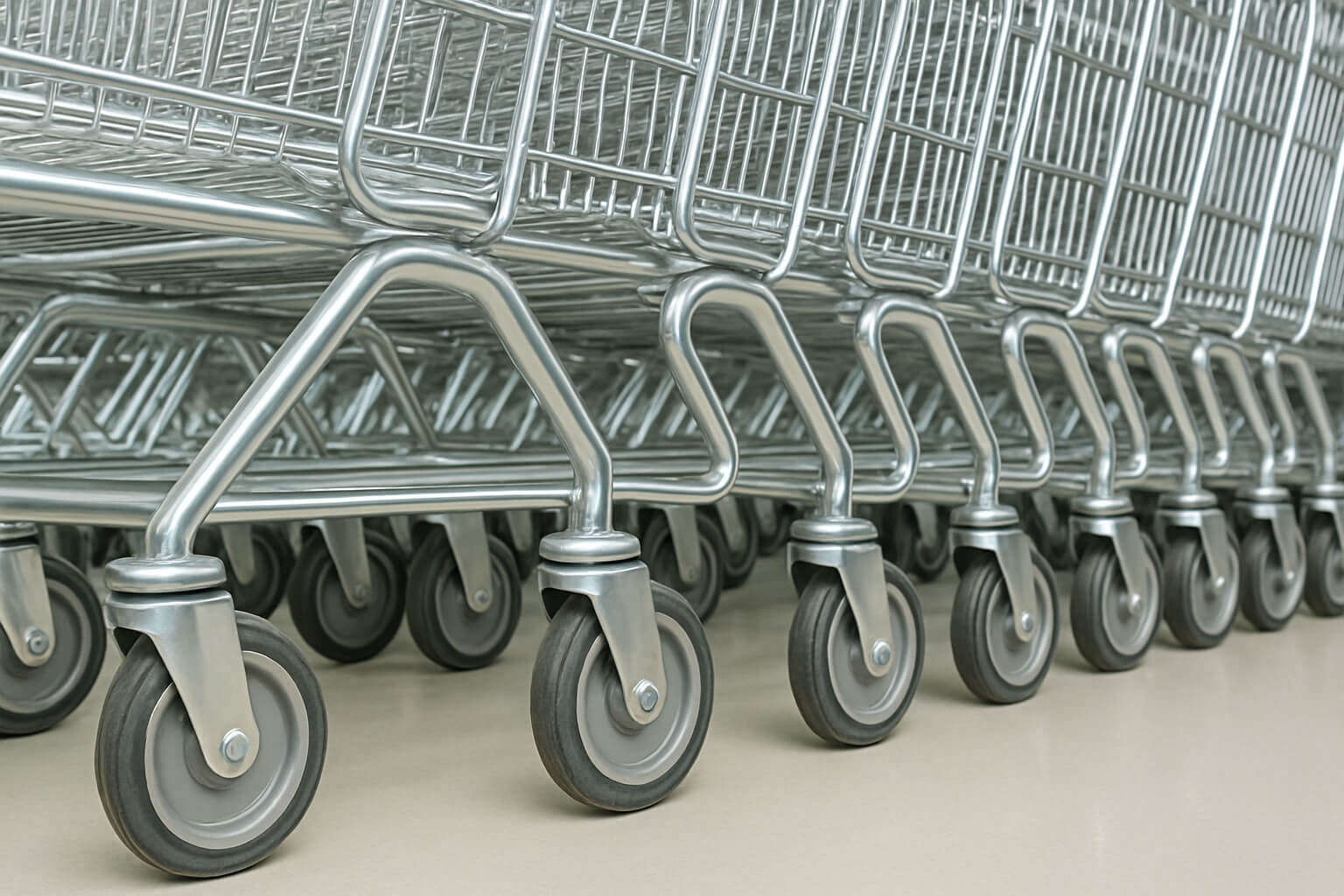 Нам только кажется, что сломаны все тележки. На самом деле, в магазинах полно хороших тележек — мы просто замечаем самые худшие. Фото.