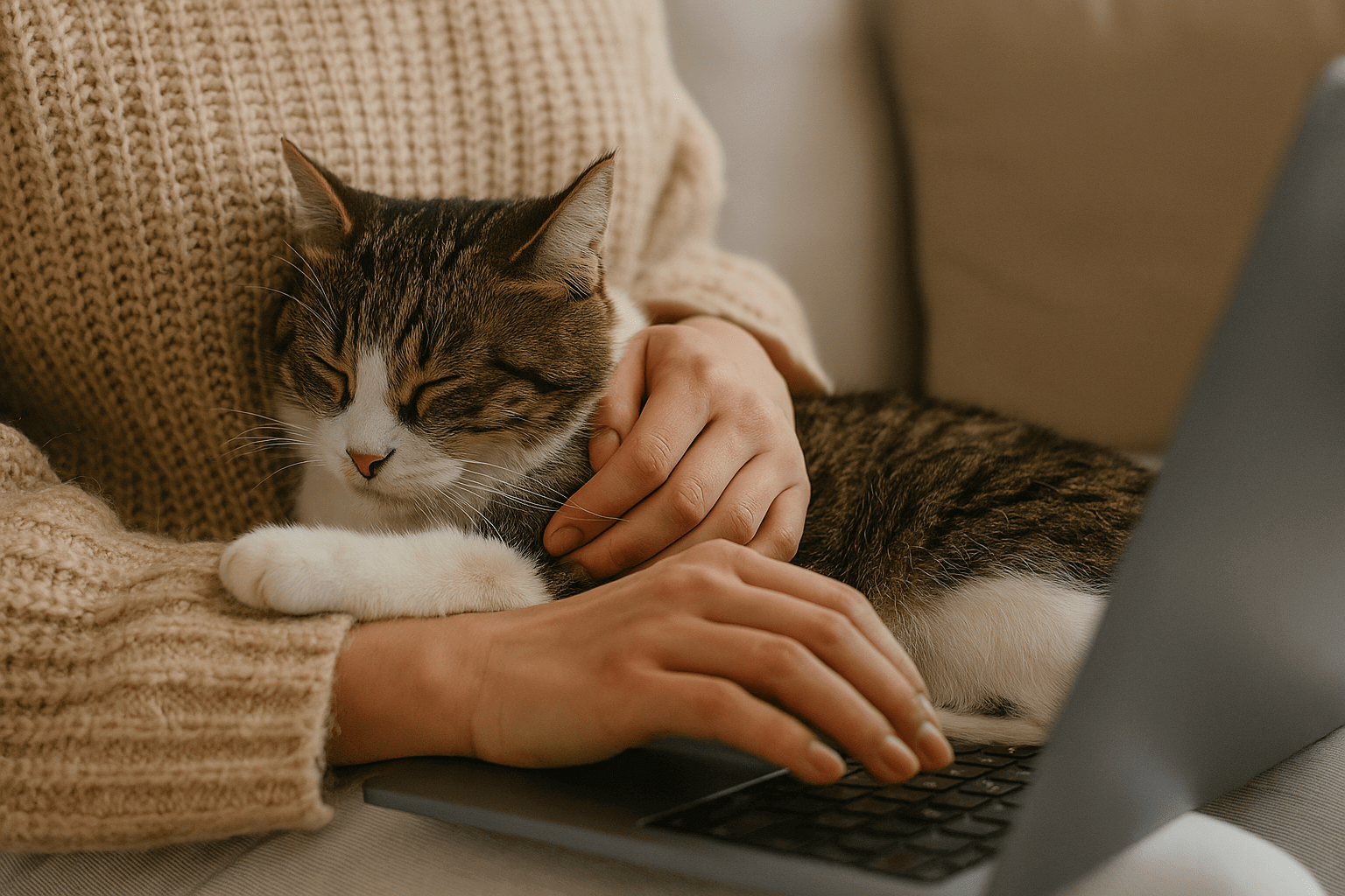 Почему коты любят садиться на ноутбуки и как с этим быть?
