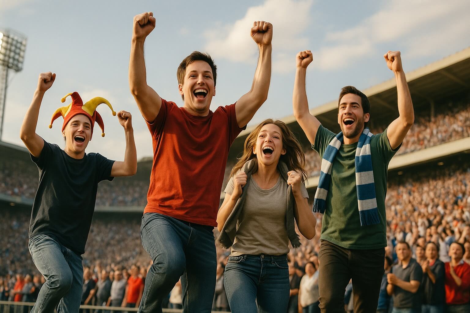 Может ли случиться землетрясение. Во время массовых прыжков болельщиков на стадионах сейсмографы иногда фиксируют «фан-землетрясения» магнитудой около 1–2. Фото.