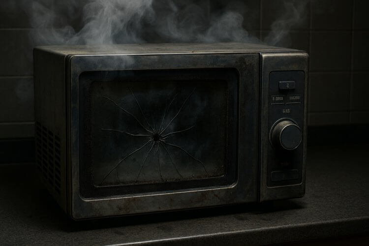 Чем опасно включение микроволновки вхолостую. Опасность пустого запуска — это поломка и пожар, а не «радиация». Фото.