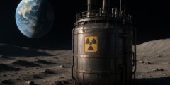 США спешат построить ядерный реактор на Луне, пока Россия и Китай не заняли место. Фото.