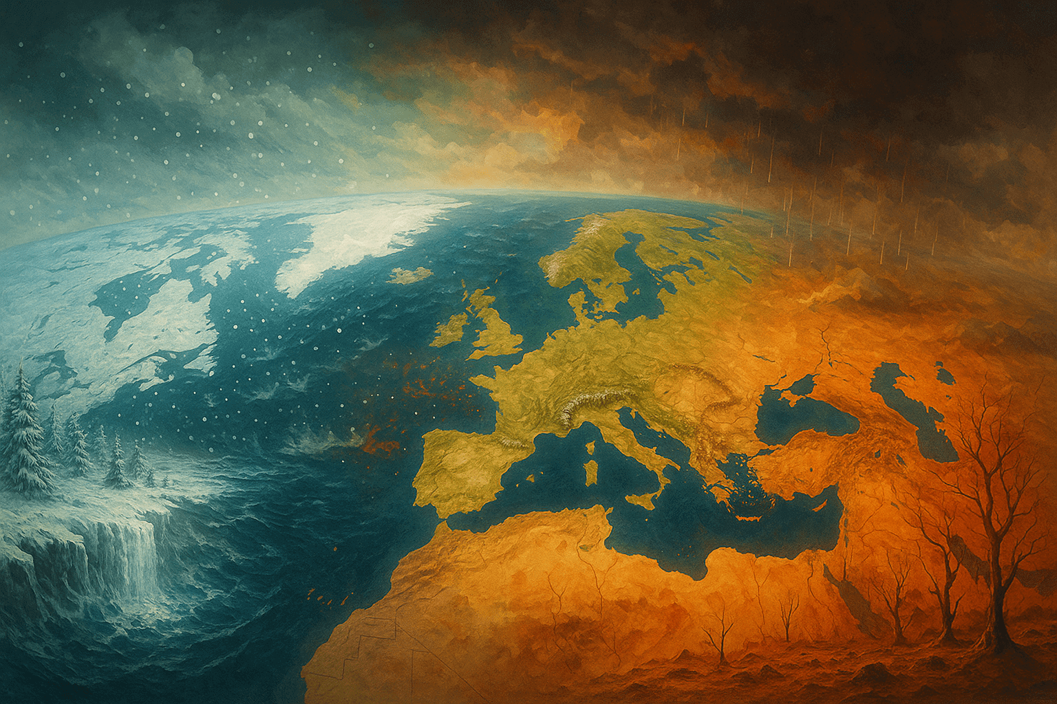 Зимы в Северо-Западной Европе станут холоднее, а в тропиках это приведёт к засухам в одних регионах и разрушительным ливням в других. Фото.