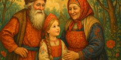 Почему в русских сказках у детей нет родителей, а только «дед и бабка». Фото.