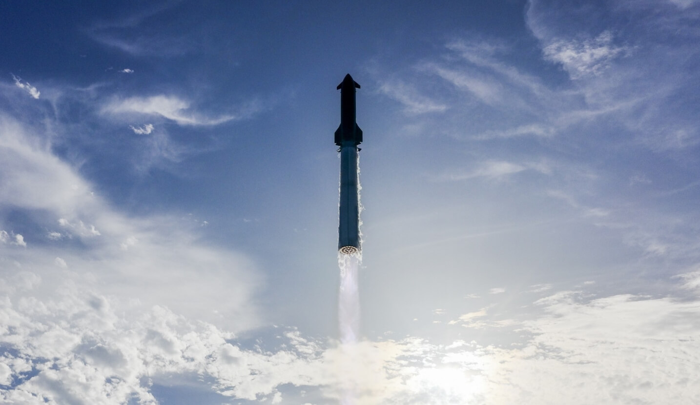 Испытательный полет Starship IFT-10. Взлет ракеты Starship 27 августа 2025 года. Источник изображения: spacex.com. Фото.