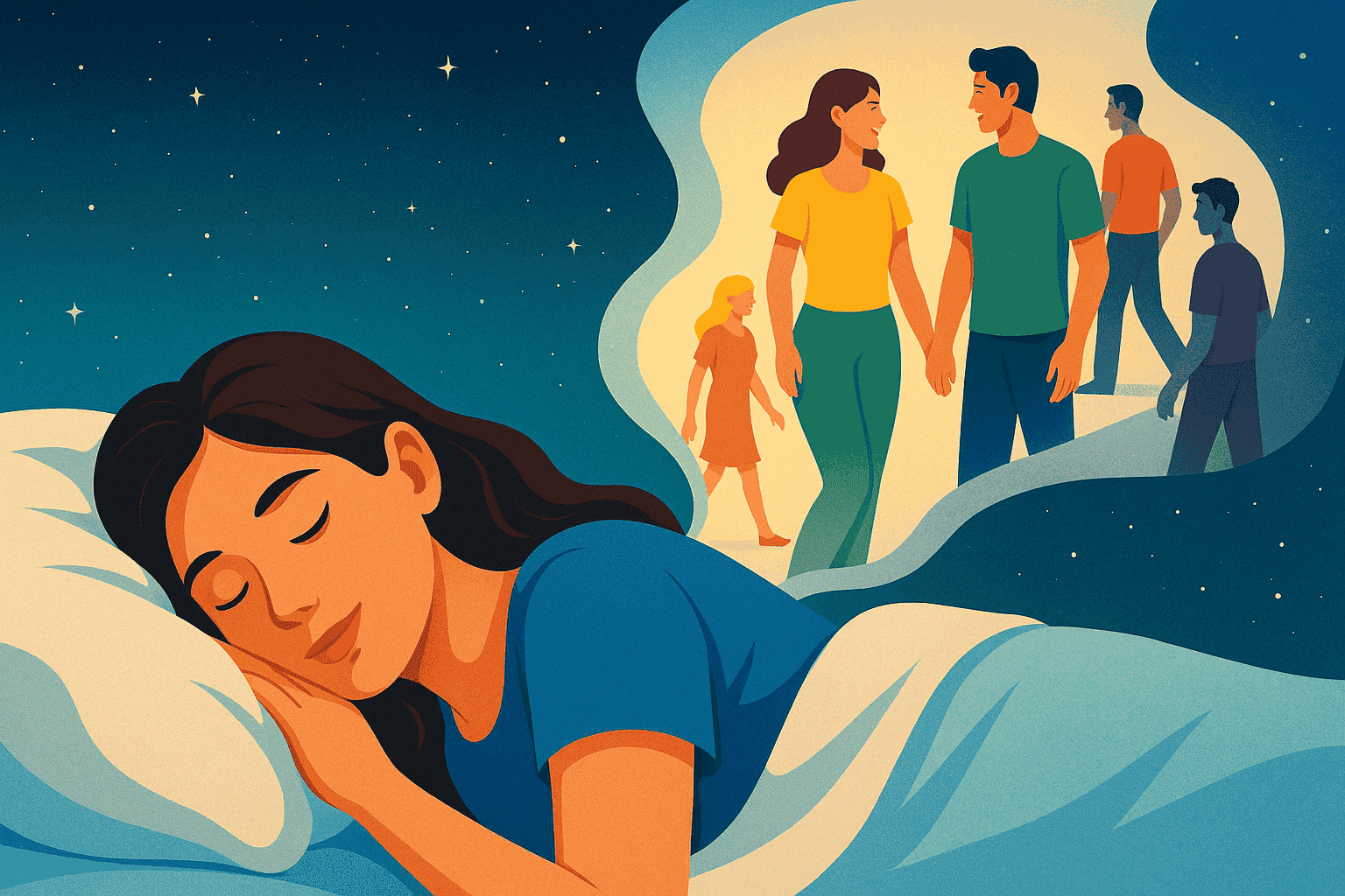 Мы видим сны каждую ночь. Мозг активен всю ночь напролёт, но активность особенно высока во время фазы быстрого сна. Фото.