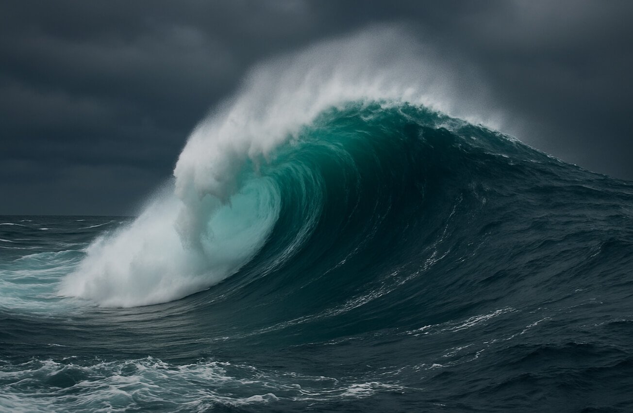 Почему старые модели не работали. Гигантские волны возникают из-за нескольких факторов. Фото.