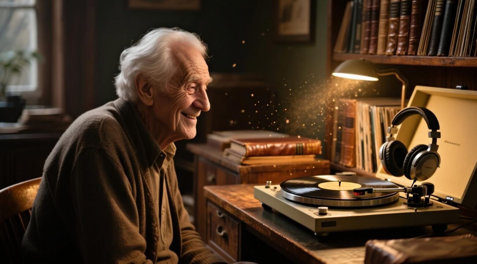 Уникальность музыкального выбора в старости. У пожилых людей прослушивание музыки связано с ностальгией. Фото.