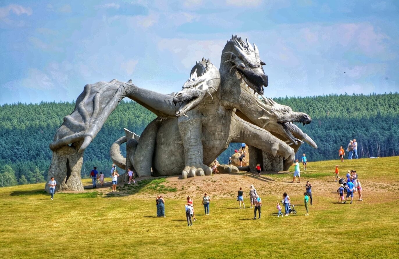 Кудыкина гора в Липецкой области. Змей Горыныч на Кудыкиной горе. Источник фотографии: culture.ru. Фото.