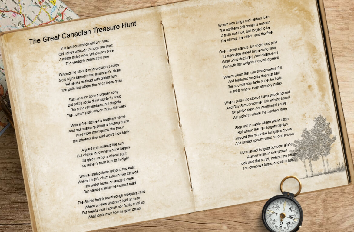 Поиск сокровищ в Канаде. Поэма, которая должна помочь отыскать клад. Источник изображения: treasure.northernminer.com. Фото.