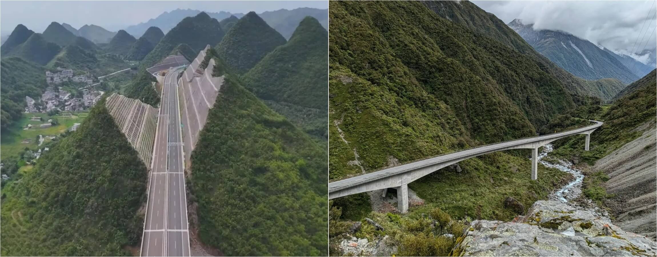 Чем уникален мост через каньон Хуацзян. Строительство магистрали Гуйчжоу-Луань. Источник изображений: mentoday.ru. Фото.