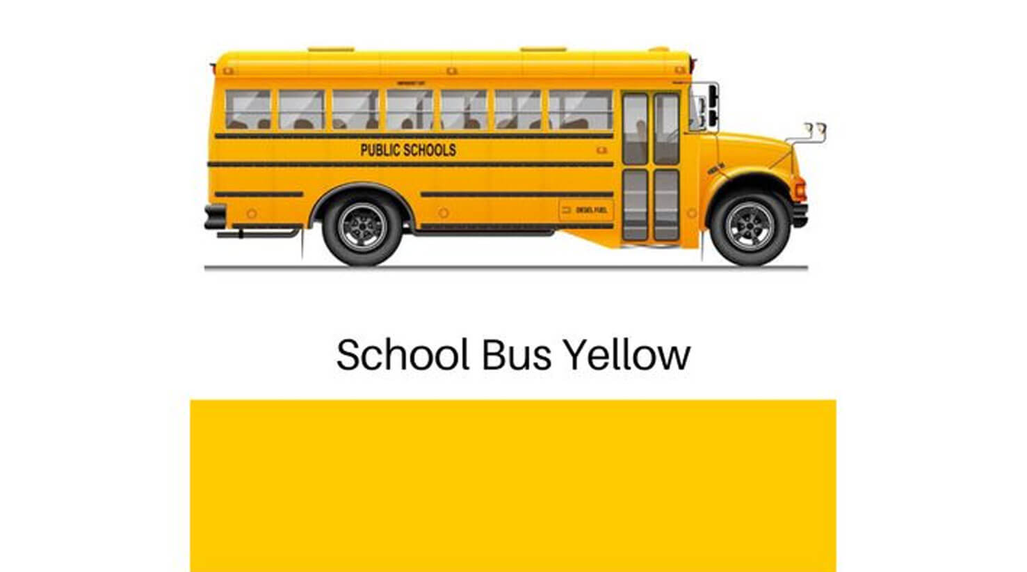 Школьные автобусы в США окрашены в цвет «National School Bus Glossy Yellow». Источник изображения: Pinterest. Фото.