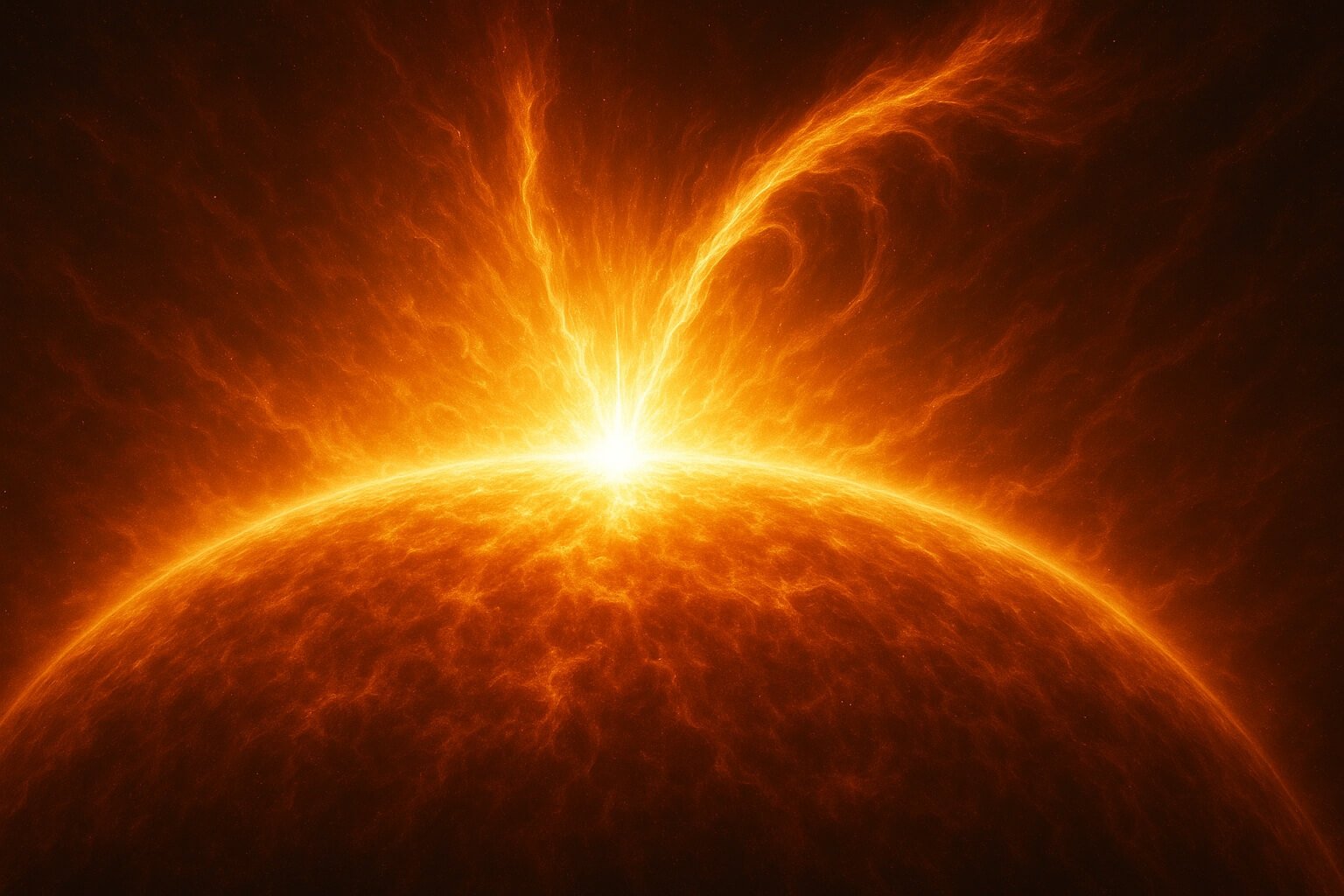 Солнечные бури влияют на сердце. Как именно солнечные бури повышают вероятность сердечного приступа, ученые пока не знают. Фото.