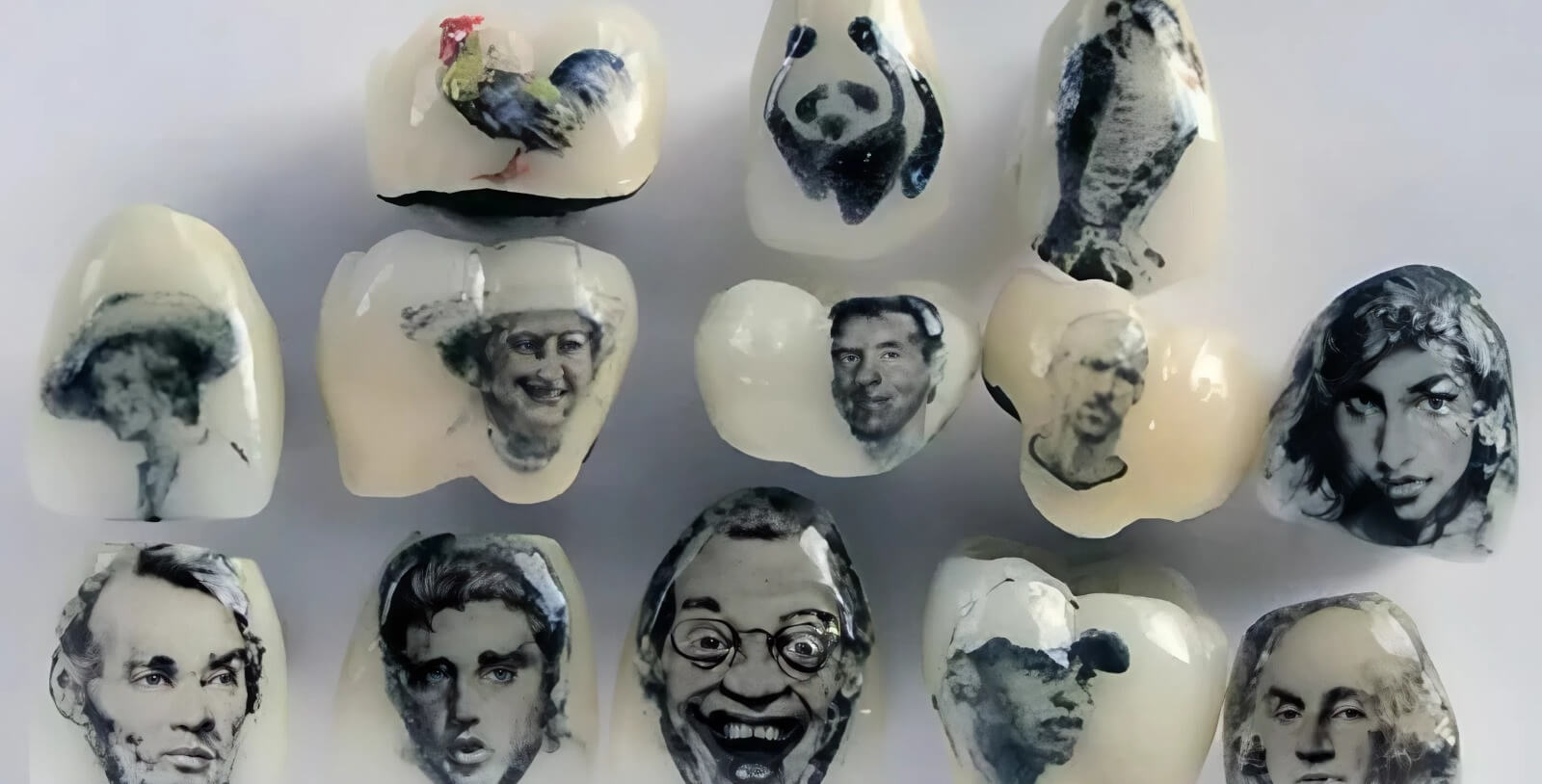 Первые татуировки на зубах. Одни из самых первых татуировок на зубах. Источник изображения: drbicuspid.com. Фото.