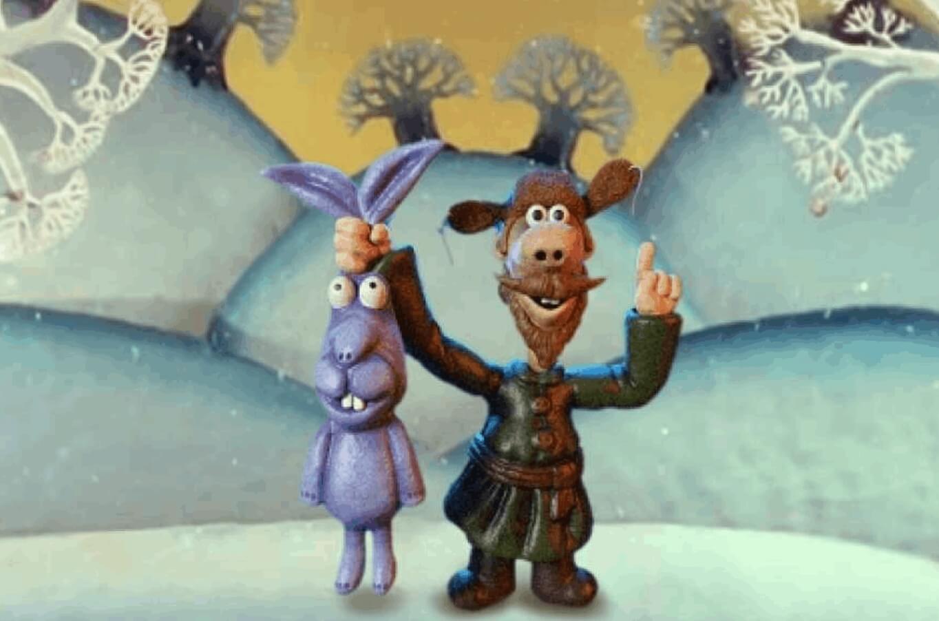 Советские аниматоры не боялись экспериментов. Кадр из мультфильма «Падал прошлогодний снег». Фото.