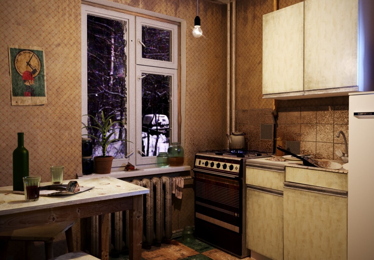 Маленькая кухня в хрущевке. Типичная кухня хрущевки. Источник изображения: roleton.ru. Фото.