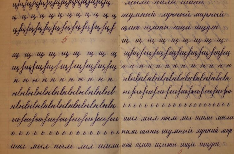 Линовка и поля тетрадей. Почерк советского школьника. Источник фотографии: yaplakal.com. Фото.