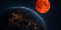 Полное лунное затмение 7 сентября 2025: где видно и точное время, когда Луна станет красной. Фото.