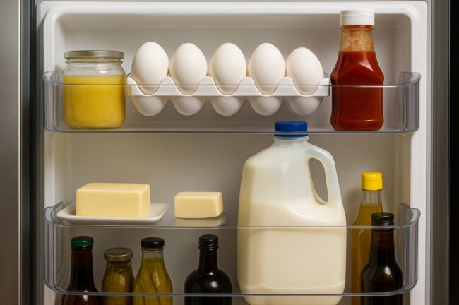 Продукты, которые вы зря храните в дверце холодильника. Продукты, которые вы зря храните в дверце холодильника. Фото.