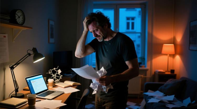 Хронический недосып. Стресс — еще одна распространенная причина рака. Фото.