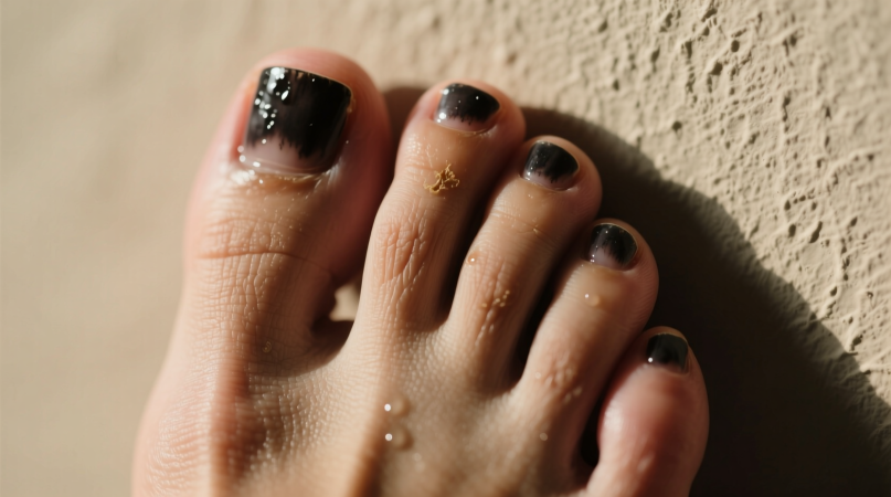 Сыпь и раздражения кожи. У бегунов иногда темнеют ногти. Фото.