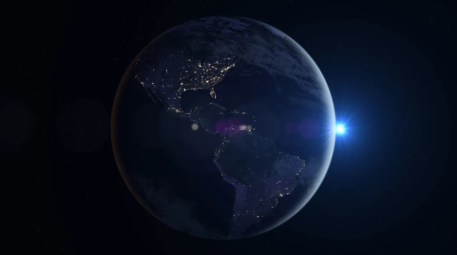 Северное полушарие быстрее темнеет. Земля стала отражать меньше солнечного света. Фото.