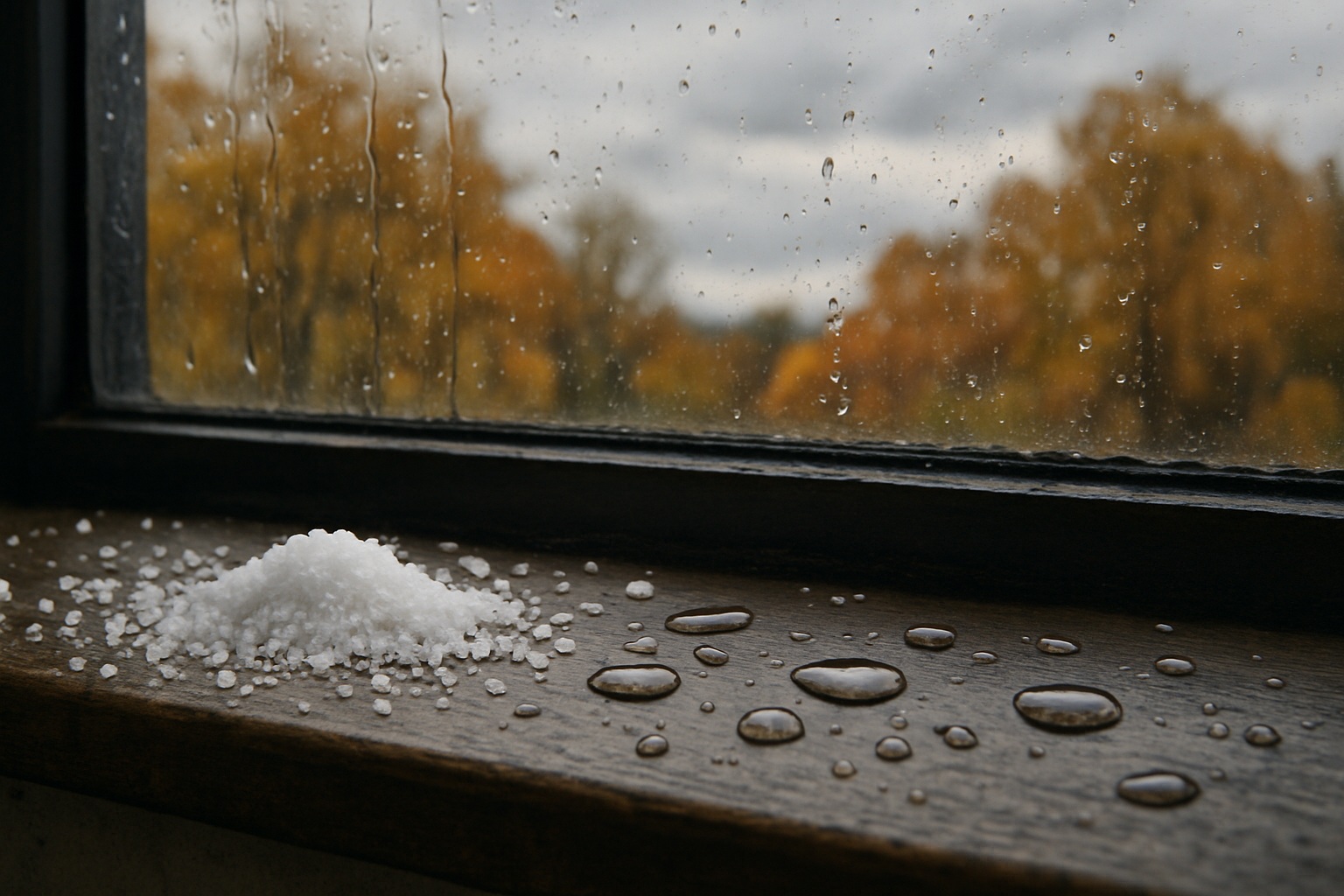 Соль против сырости и плесени. Соль хорошо впитывает влагу, поэтому считается, что она может спасти от сырости. Фото.