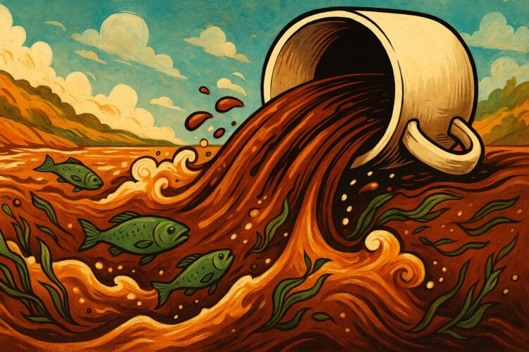 Как кофе влияет на природу. Ученые считают, что большое количество кофеина разрушает всю водную экосистему. Как кофе влияет на природу. Ученые считают, что большое количество кофеина разрушает всю водную экосистему. Фото.