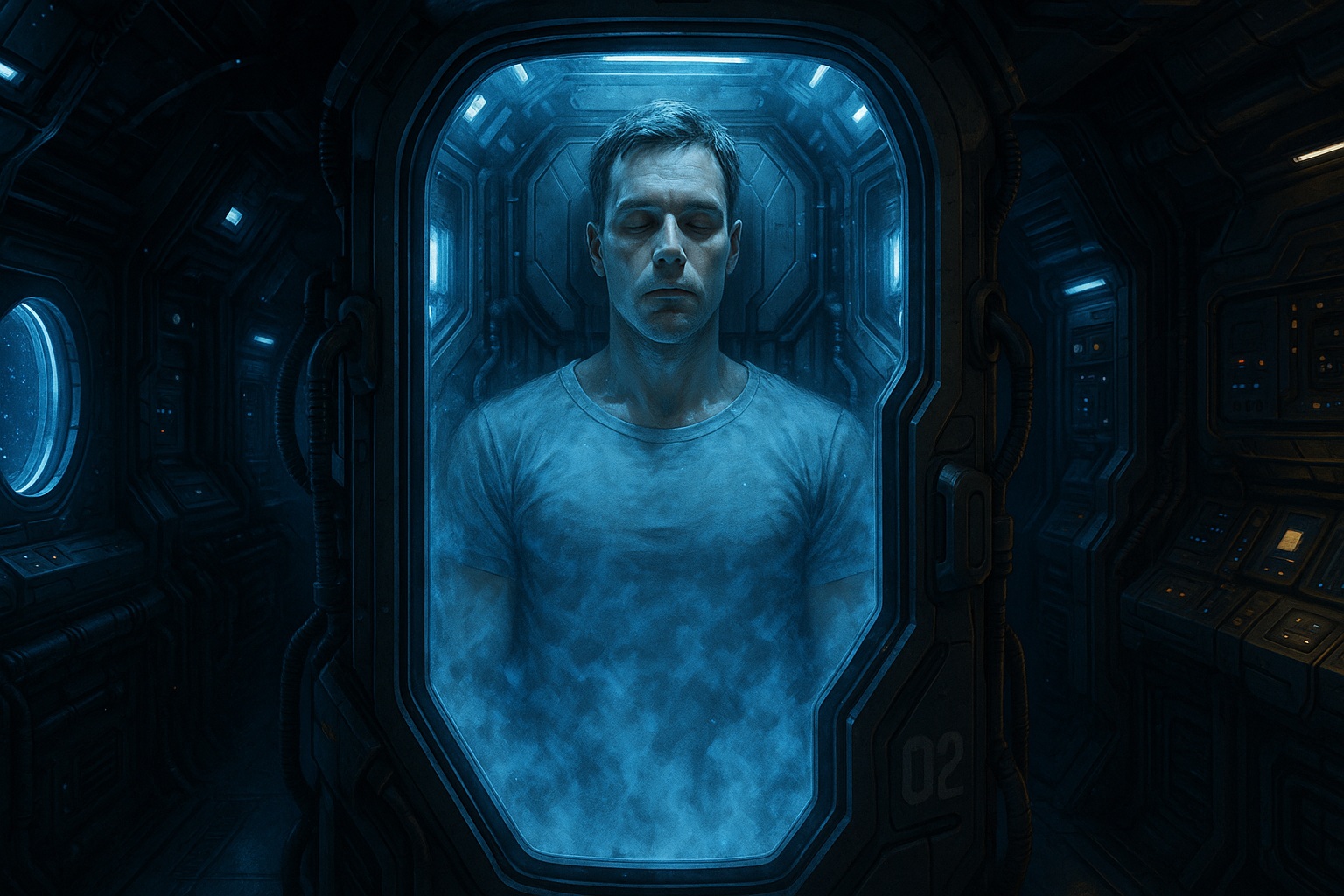 Единственное возможное решение — заморозить человека в криокамере. Фото.