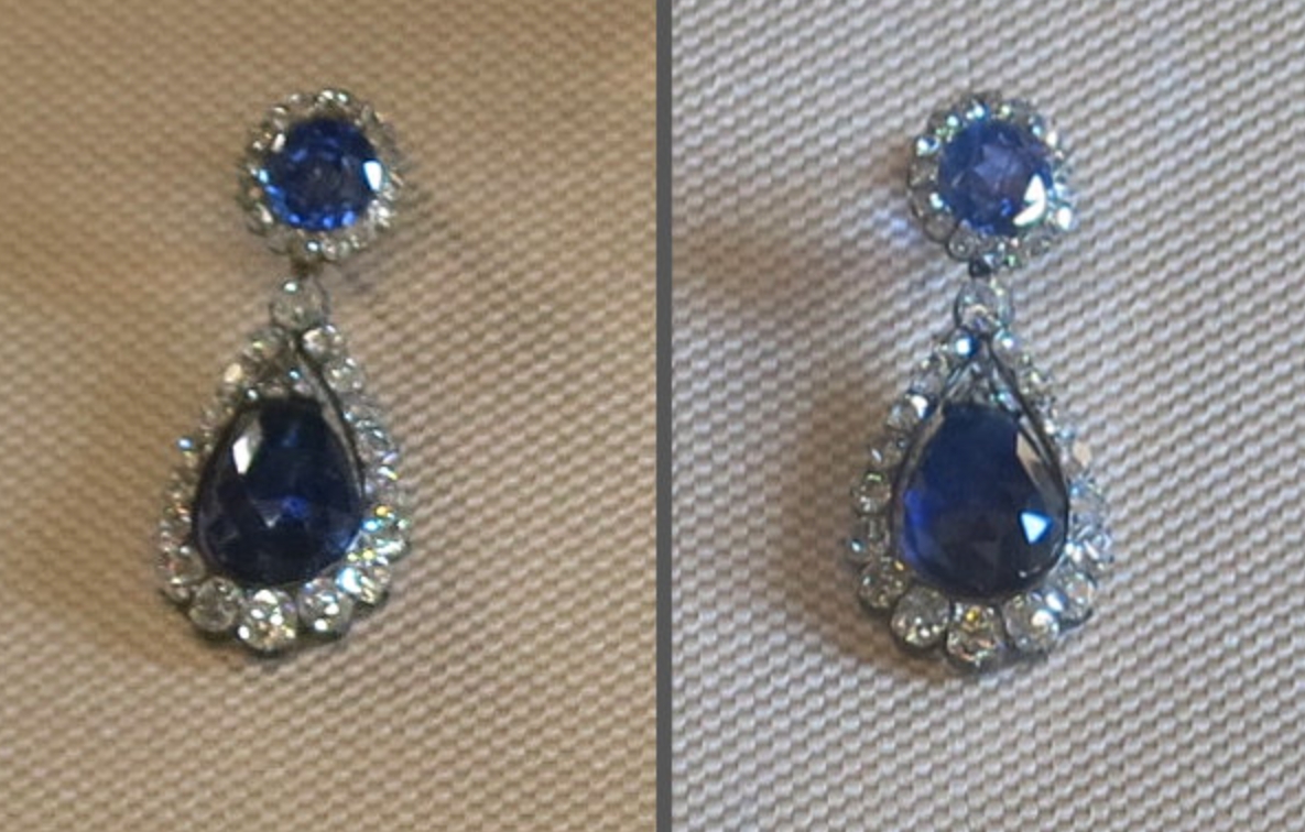 Серьги из парюры королевы Гортензии. Источник изображения: wikipedia.org. Фото.