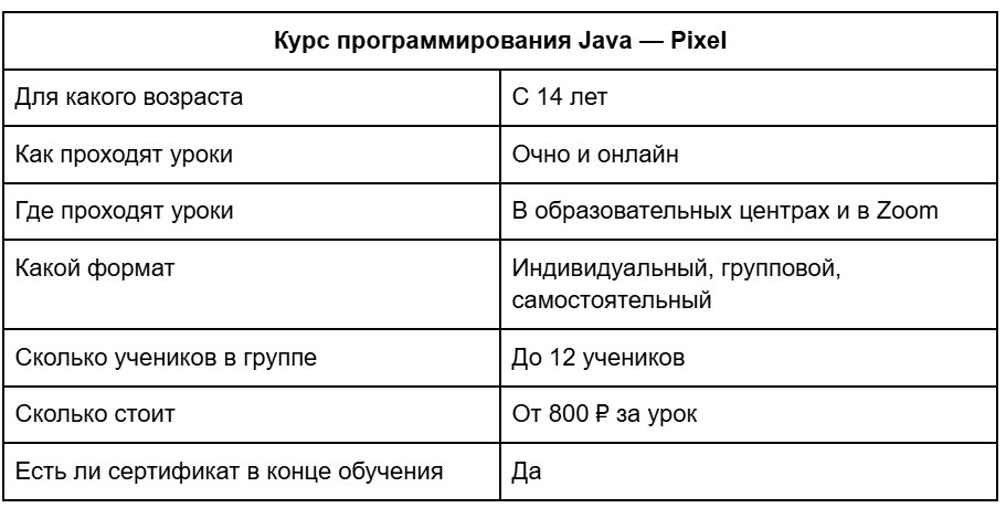 Курс программирования Java — Pixel. Особенности обучения в школе Pixel. Фото.