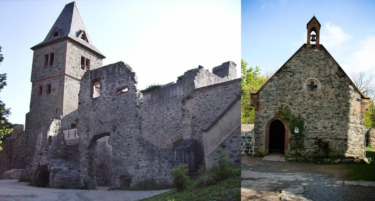 Замок Франкенштейн имеет мрачную историю, связанную с колдовством и экспериментами над мёртвыми. Справа часовня, где исследователи паранормальных явлений однажды записали бестелесный голос, который сказал: «Арбо здесь». Источник изображений: allthatsinteresting.com. Фото.