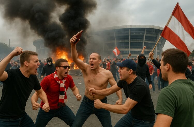 Почему именно соперники вызывают бурю эмоций. Футбольные фанаты теряют над собой контроль, что приводит иногда к массовым беспорядкам. Фото.