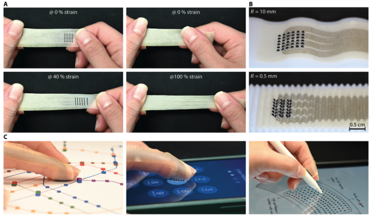 Как работает тактильный пластырь для пальца. Полное представление пластыря. Изображение: science.org. Фото.