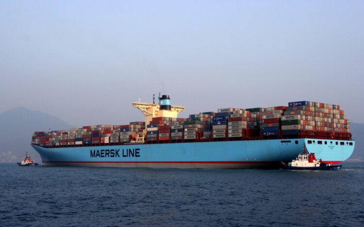 Создание самого большого двигателя в мире. Контейнеровоз Emma Maersk. Источник фотографии: wikimedia.org. Фото.